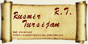 Rusmir Turšijan vizit kartica